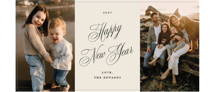 Duo Center Script Tall Holiday Cards
