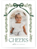 Joyful-Bow New Year Photo Cards