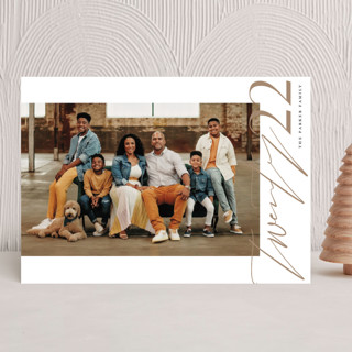 Offset Type New Year Photo Cards