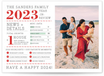 Family Year in Review New Year Photo Cards