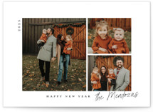 Modern Three New Year Photo Cards