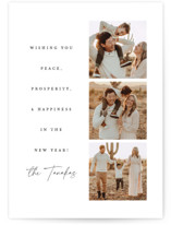 Peace, Prosperity, Happiness New Year Photo Cards