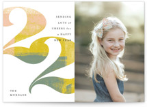 Painted 22 New Year Photo Cards