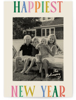 bold n bright New Year Photo Cards