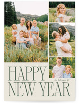 Bold Serif New Year Photo Cards