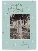 Shiny Star New Year Photo Cards