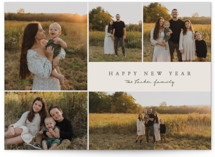 Simple Five New Year Photo Cards