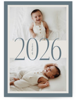 Bordered Year New Year Photo Cards