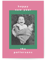 Colorblock New Year Photo Cards