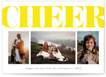 Glitter Cheer New Year Photo Cards
