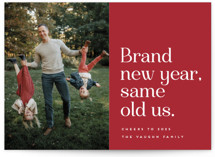 Same Old Us New Year Photo Cards
