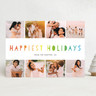Rainbow Writing New Year Photo Cards