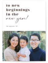 To New Beginnings New Year Photo Cards