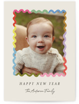 Colorful Beginnings New Year Photo Cards