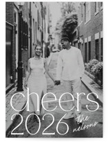 Dignified Cheers New Year Photo Cards