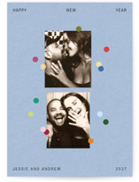Confetti Tossed New Year Photo Cards