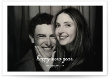 Cursive New Year Photo Cards