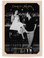 Beveled Corners New Year Photo Cards
