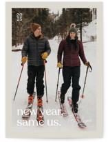 Thin Border New Year Photo Cards