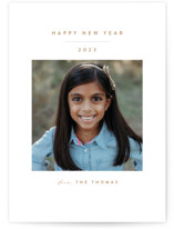 Simple Beauty New Year Photo Cards