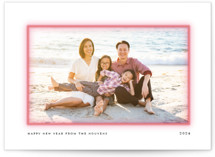 Neon Frame New Year Photo Cards