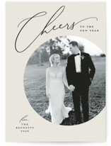 Cheers Script New Year Photo Cards