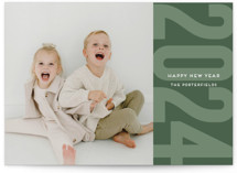 Modern Year New Year Photo Cards