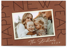 Modern Angle New Year Photo Cards