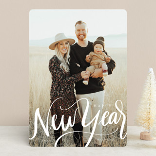 Scripted New Year New Year Photo Cards