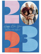Retro New Year New Year Photo Cards