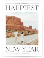 Modern Editorial New Year Photo Cards