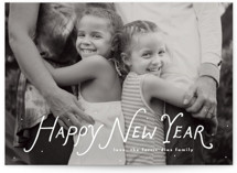 Handwritten happy New Year Photo Cards