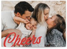 vintage script New Year Photo Cards