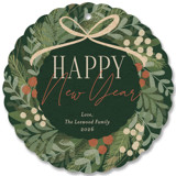 Botanical Wreath Holiday Ornament Cards