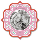 Holly Frame Holiday Ornament Cards