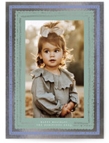 Gilded Hand Drawn Frame Foil-Pressed Holiday Photo Mount Cards