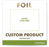 Landscape Custom Foil-Pressed Holiday Photo Mount Cards