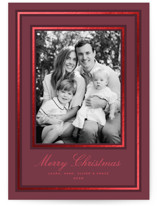 Classic Tidings Foil-Pressed Holiday Photo Mount Cards