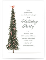 Candy Cane Tree Holiday Party Invitations