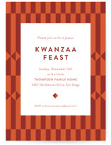 Kente Cloth Holiday Party Invitations