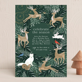 Woodland Community Holiday Party Invitations