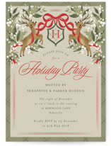 Reindeer Crest Holiday Party Invitations