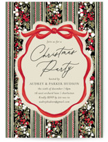 holiday ribbon Holiday Party Invitations
