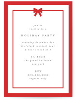 Bow Holiday Party Invitations