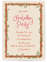 Vintage Winter frame Holiday Party Invitations