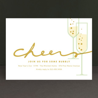 Time for Bubbly Holiday Party Invitations