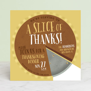 A Slice Of Thanks Holiday Party Invitations