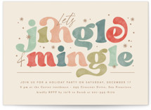 Jingle and mingle type Holiday Party Invitations
