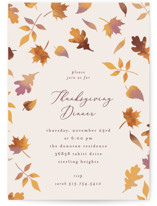 Autumn Leaves Holiday Party Invitations