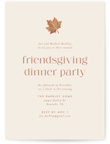 Friendsgiving Leaf Holiday Party Invitations